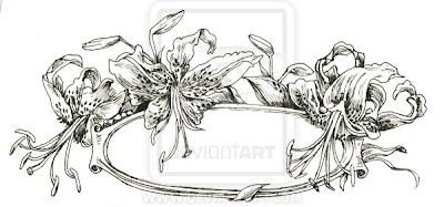 free design tiger lily flower tattoo