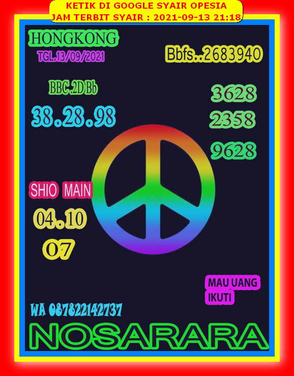 29 Syair opesia hk 13 september 2021