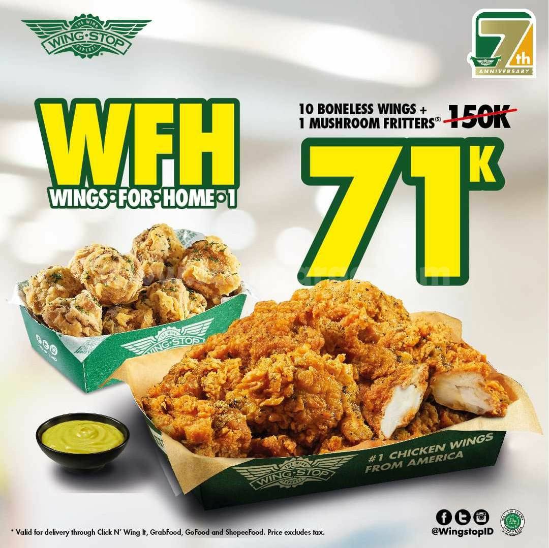 Wingstop Promo Paket WFH (Wings For Home) harga mulai Rp 71 Ribuan