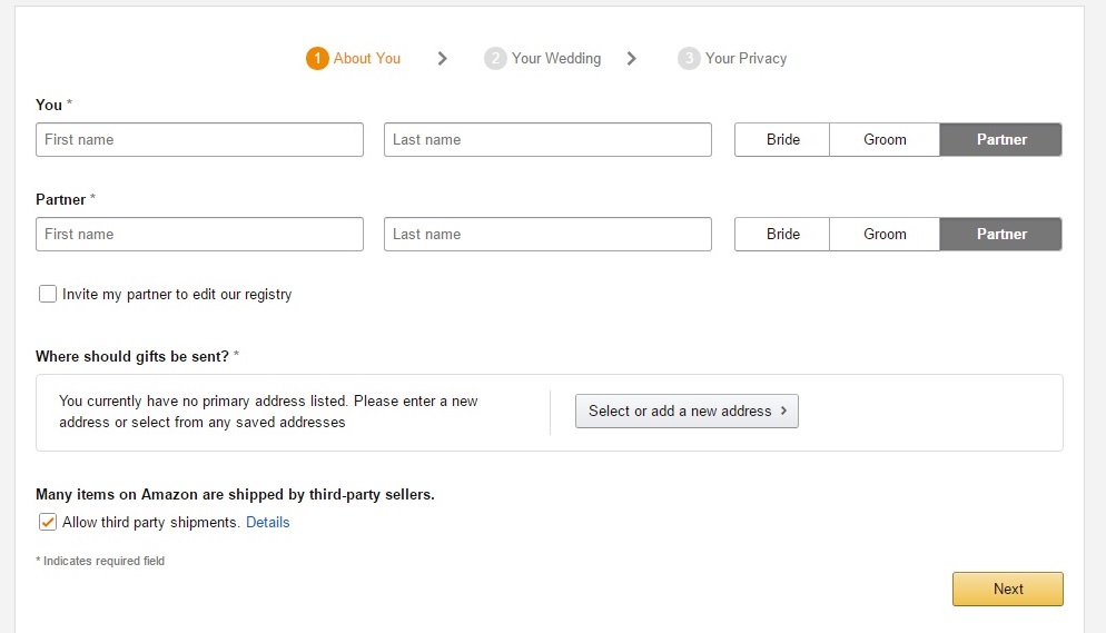 How To Signup For Amazon S Wedding Registry
