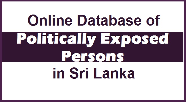 Online Database for Politically Exposed Persons