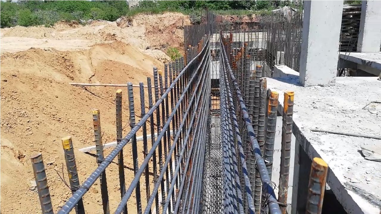 Basement Rcc Retaining Wall Reinforcement Construction 80