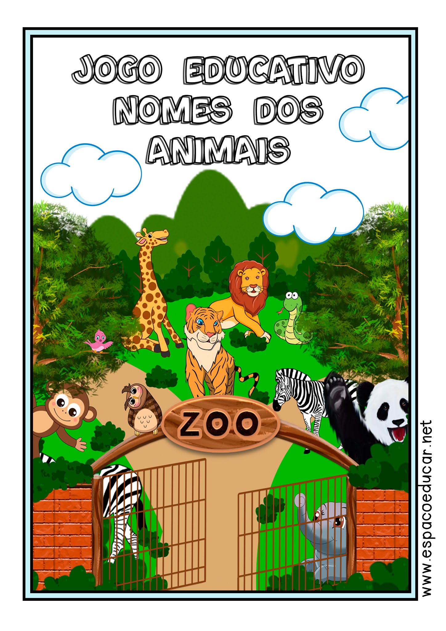 Jogo Alfabetização _ Quebra-cabeça _ PDF grátis #animalfabeto
