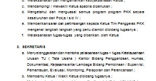 Contoh Lampiran SK TP PKK Desa
