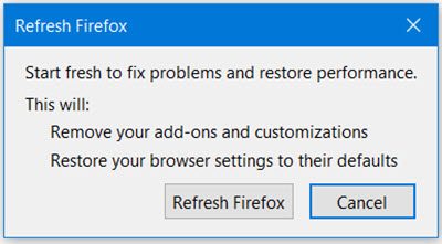 Firefox-browser vernieuwen