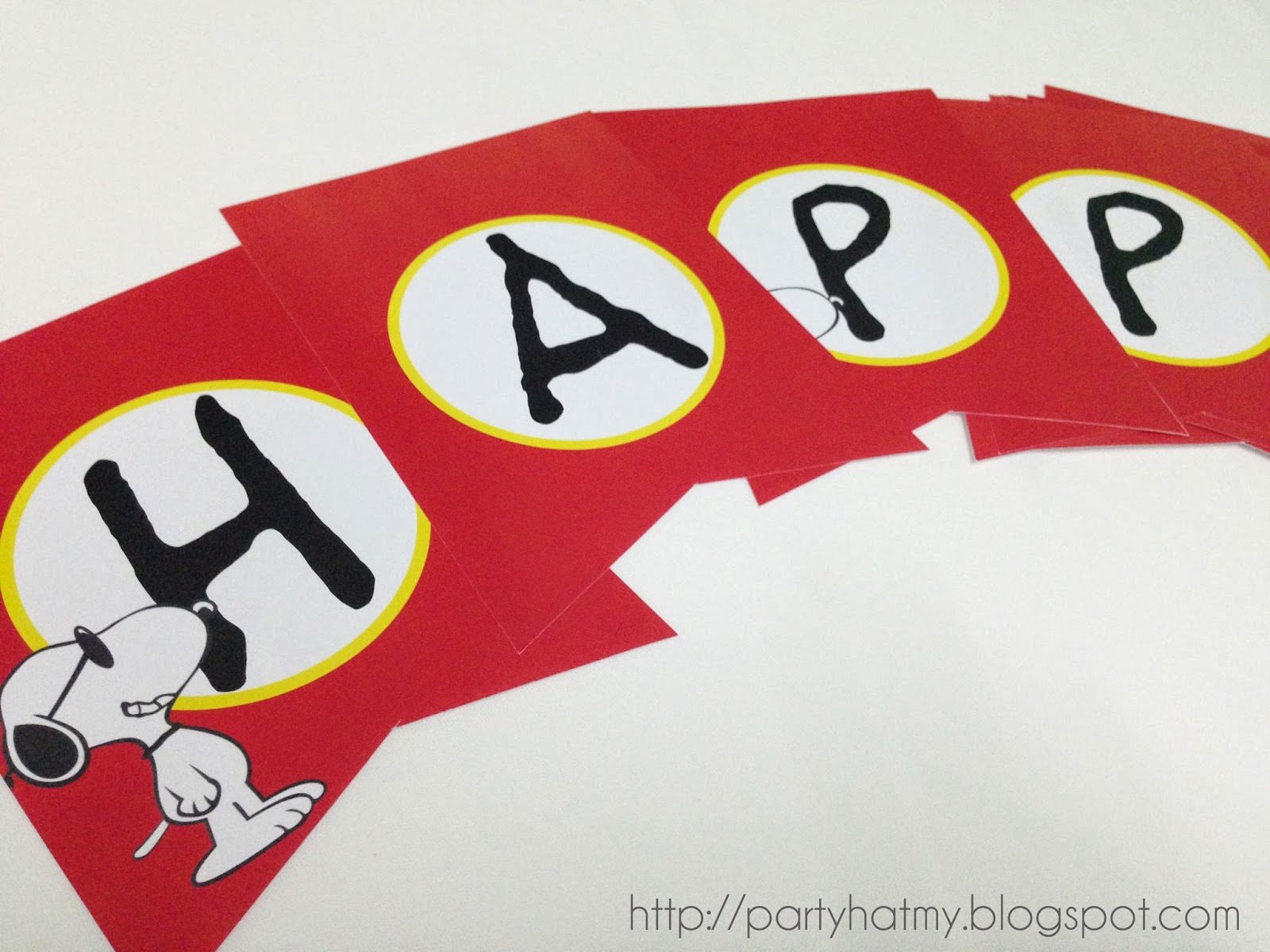 Party Hat Snoopy 1st Birthday Party for Maegan