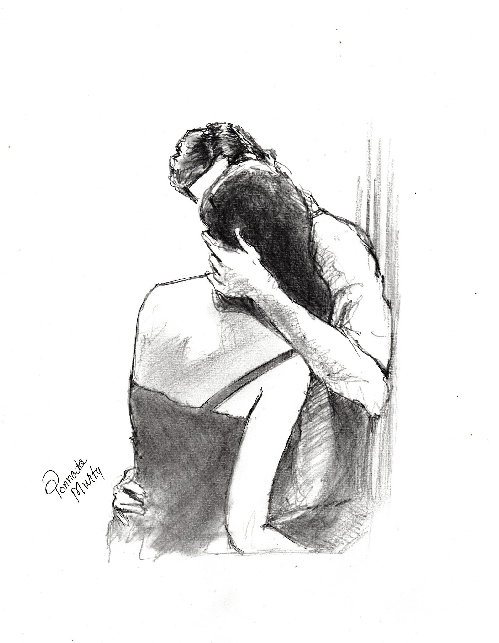 Pencil Sketches & Painting : Romantic sketches