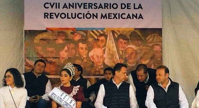 En Querétaro celebraron el 107 aniversario de la Revolución con imagen de la Independencia
