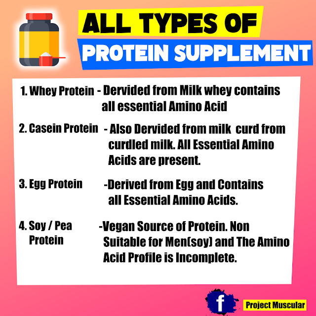 different types of protein supplements