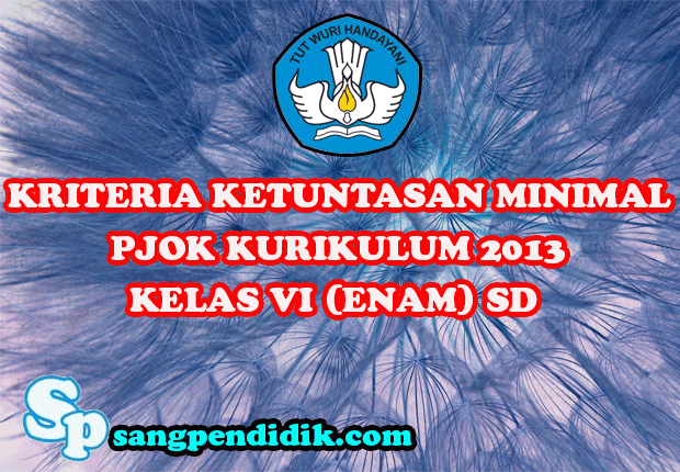 KKM PJOK KURIKULUM 2013 KELAS VI SD Sang Pendidik