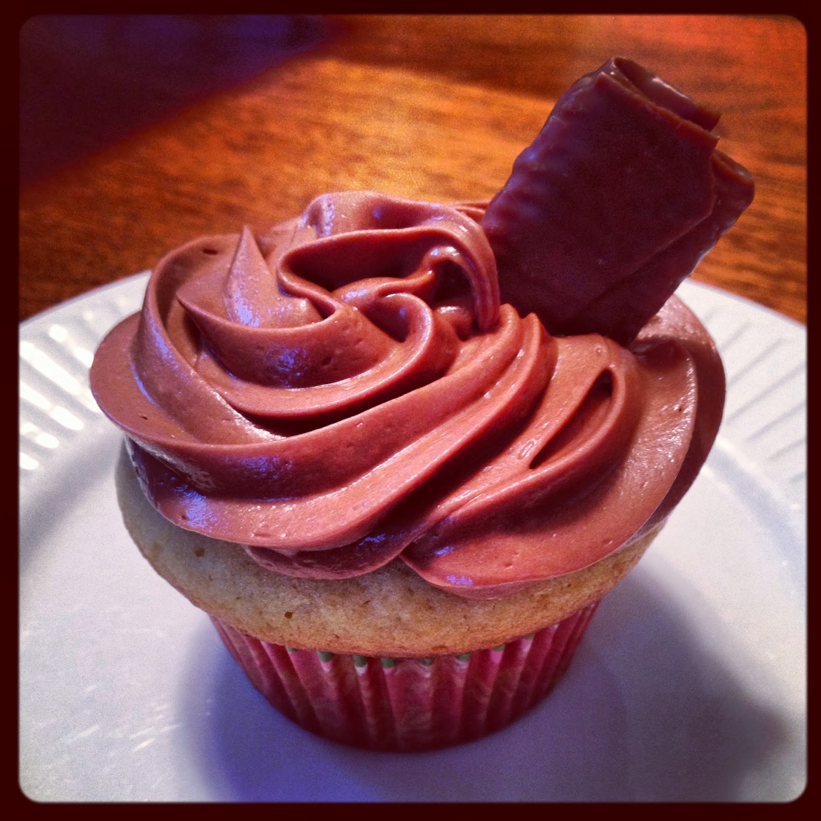 Hunny Bunny Baker Vanilla Cupcakes with Chocolate Ganache Frosting