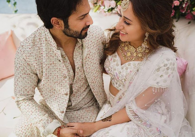 Varun Dhawan and Natasha Dalal's white-themed Mehndi function pictures!