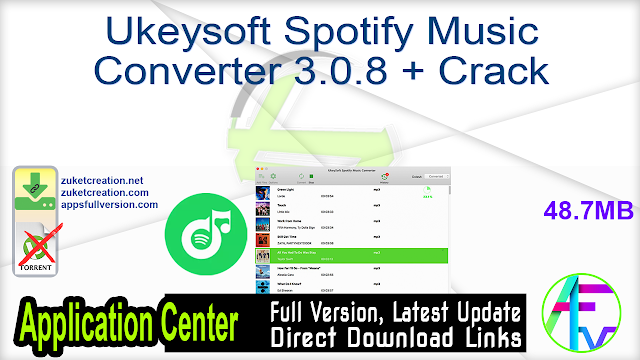 Ukeysoft Spotify Music Converter 3.0.8 + Crack