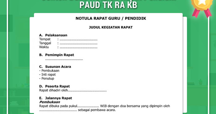 Contoh Tanggapan Orang Tua Di Raport Tk