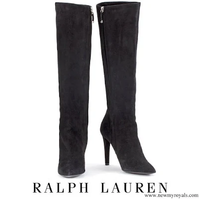 Kate Middleton wore Ralph Lauren Black Suede High Heel Boots