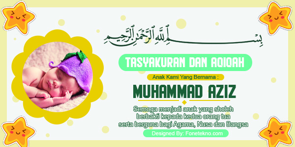 Download Gratis Desain Kartu Aqiqah Untuk Kenduri Fone Tekno