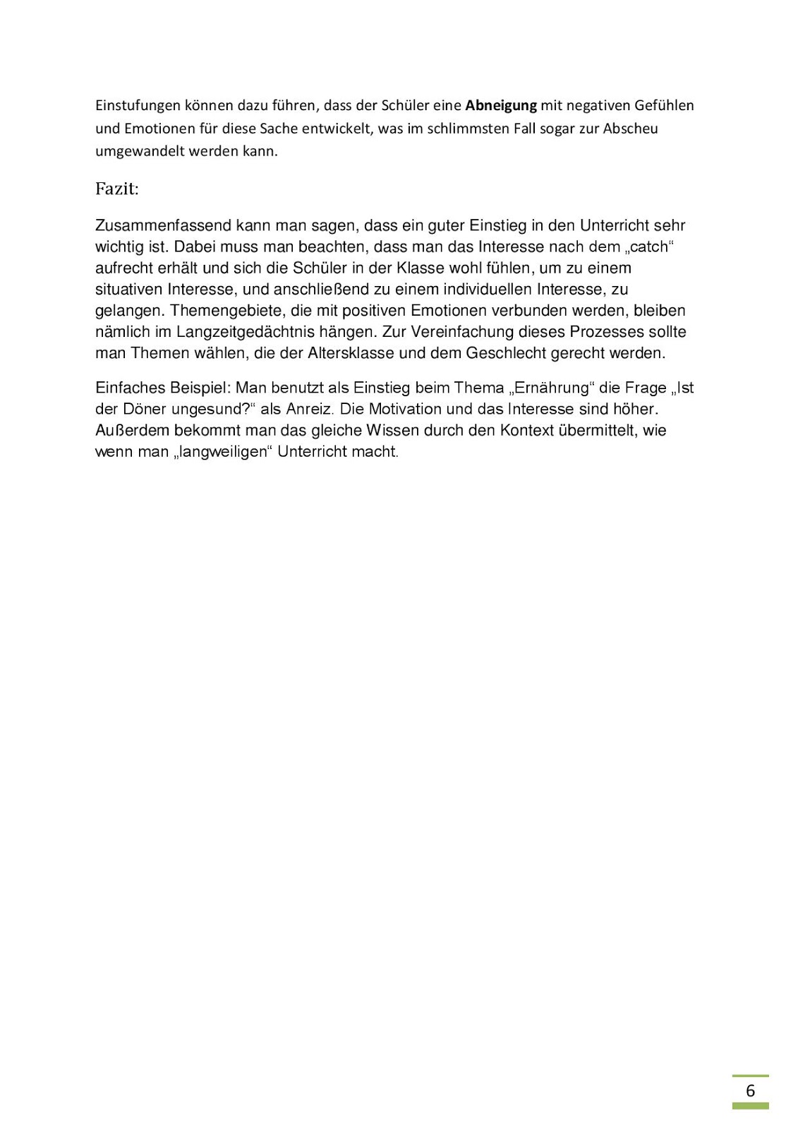 Einfuhrung In Die Fachdidaktik Interesse Und Motivation Im