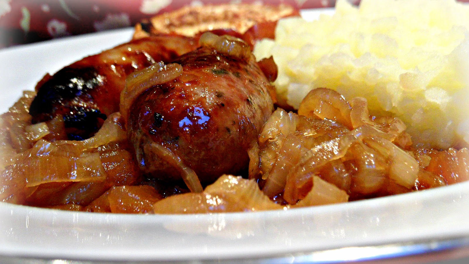 Chez Maximka A posh onion gravy for sausages and mash