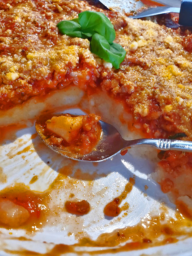 Polenta with Meat Sauce What's Cookin' Italian Style Cuisine