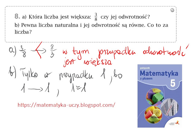 Zad. 6, 7 i 8  str. 95 "Matematyka z plusem 5" Mnożenie ułamków zwykłych