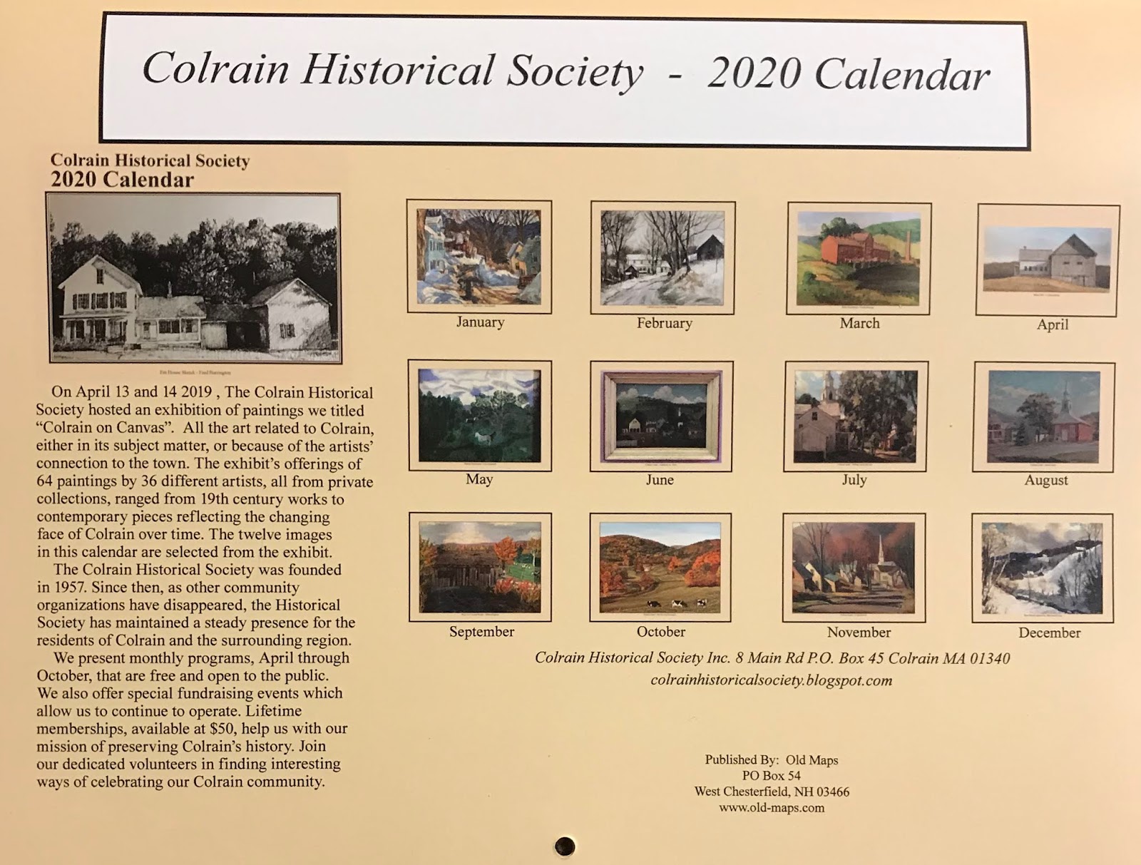 Colrain Historical Society 2019