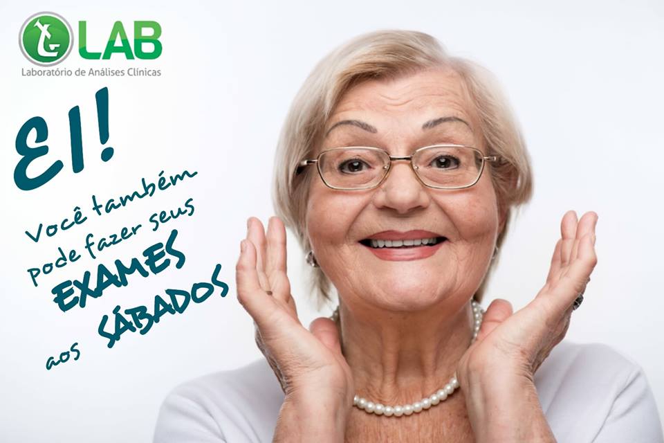 No LAB Laboratório, você também pode fazer seus exames aos sábados No LAB Laboratório, você também pode fazer seus exames aos sábados