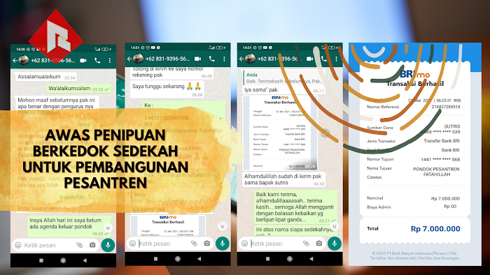 Awas Penipuan Berkedok Sedekah untuk Pembangunan Pesantren