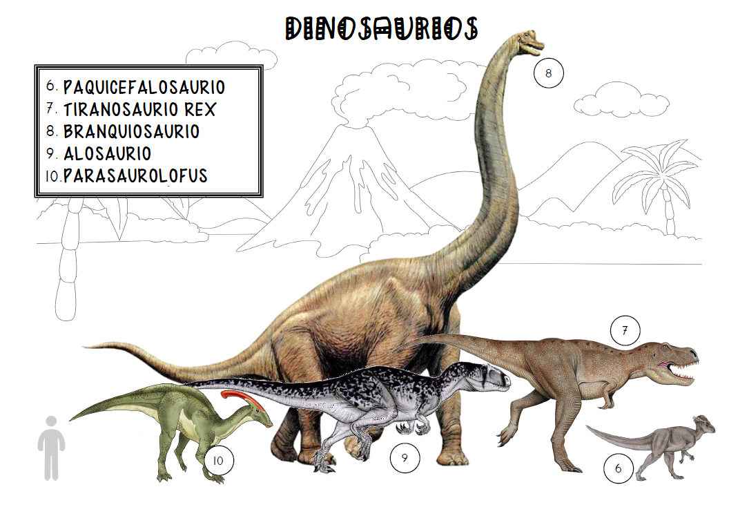 RECURSOS y ACTIVIDADES para Educación Infantil: Cartel de Dinosaurios para  Imprimir