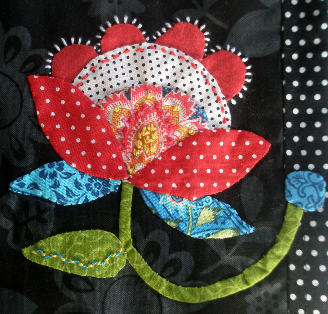 fiberluscious Hand Applique Beautiful and Bold.