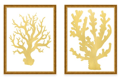 Gold Coral Art