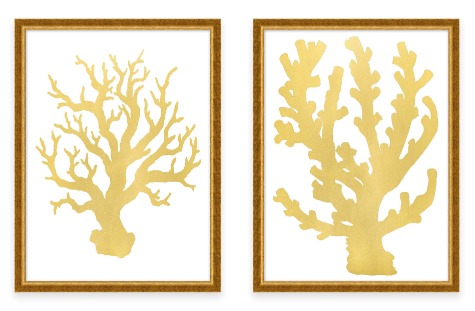 Gold Coral Art