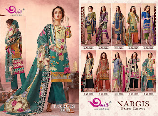 Devi Nargis Pure Lawn Cotton Dress Material catalog