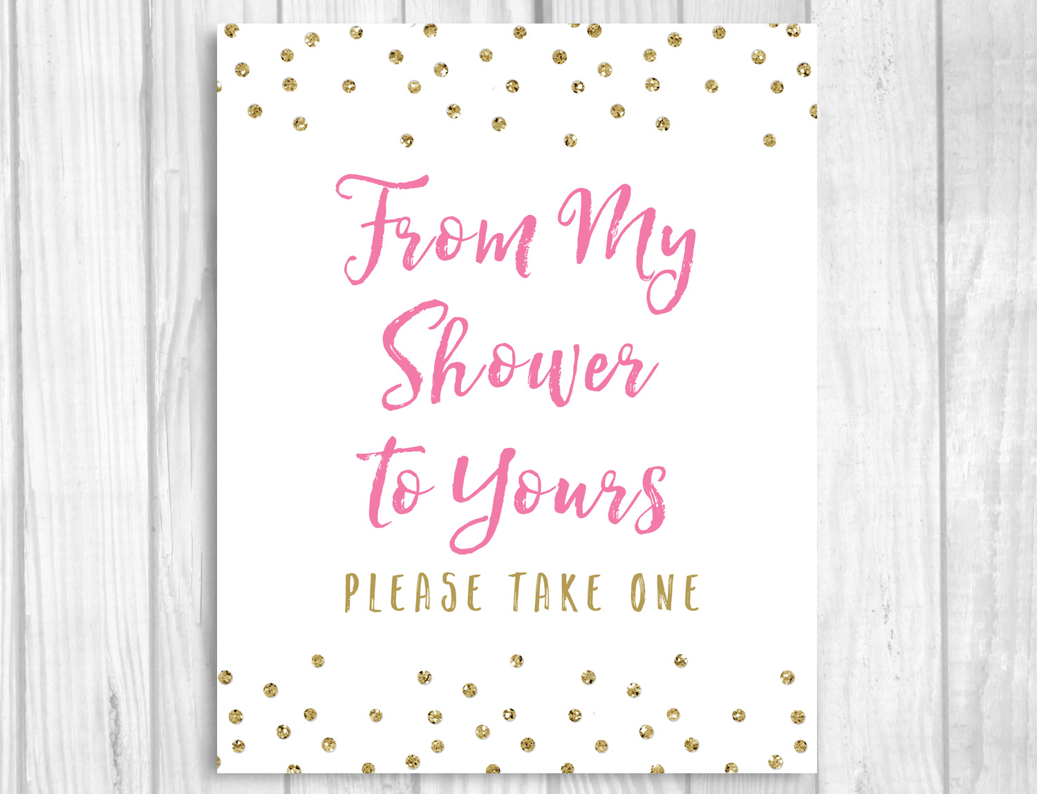 From My Shower To Yours Printable Free