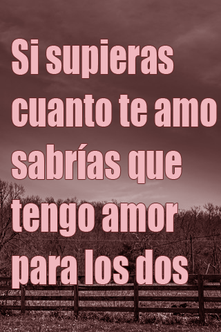 Si supieras cuanto te amo sabrías que tengo amor para los dos Si supieras cuanto te amo sabrías que tengo amor para los dos