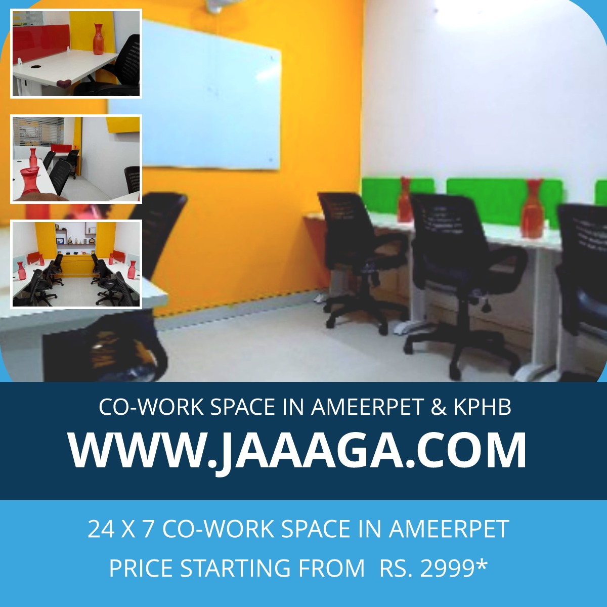 jaaaga co-work space in Hyderabad