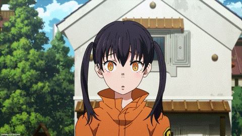 Joeschmo's Gears and Grounds: Omake Gif Anime - Enen no Shouboutai -  Episode 11 - Hinata Hikage Giggle