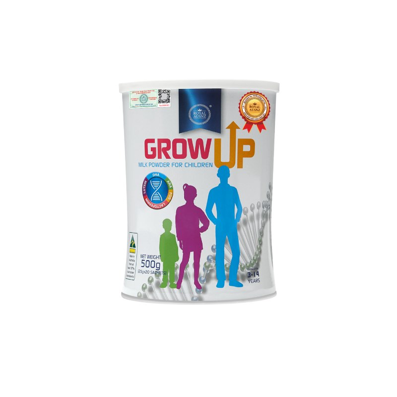 Royal AUSNZ Sữa bột Grow Up Milk Powder for Children (3 – 14 tuổi) 25g x 20 gói.