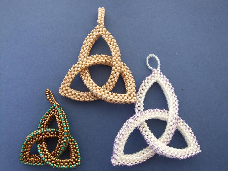 Challenging Triangular Triquetra Beaded Celtic Knot Earrings Tutorials