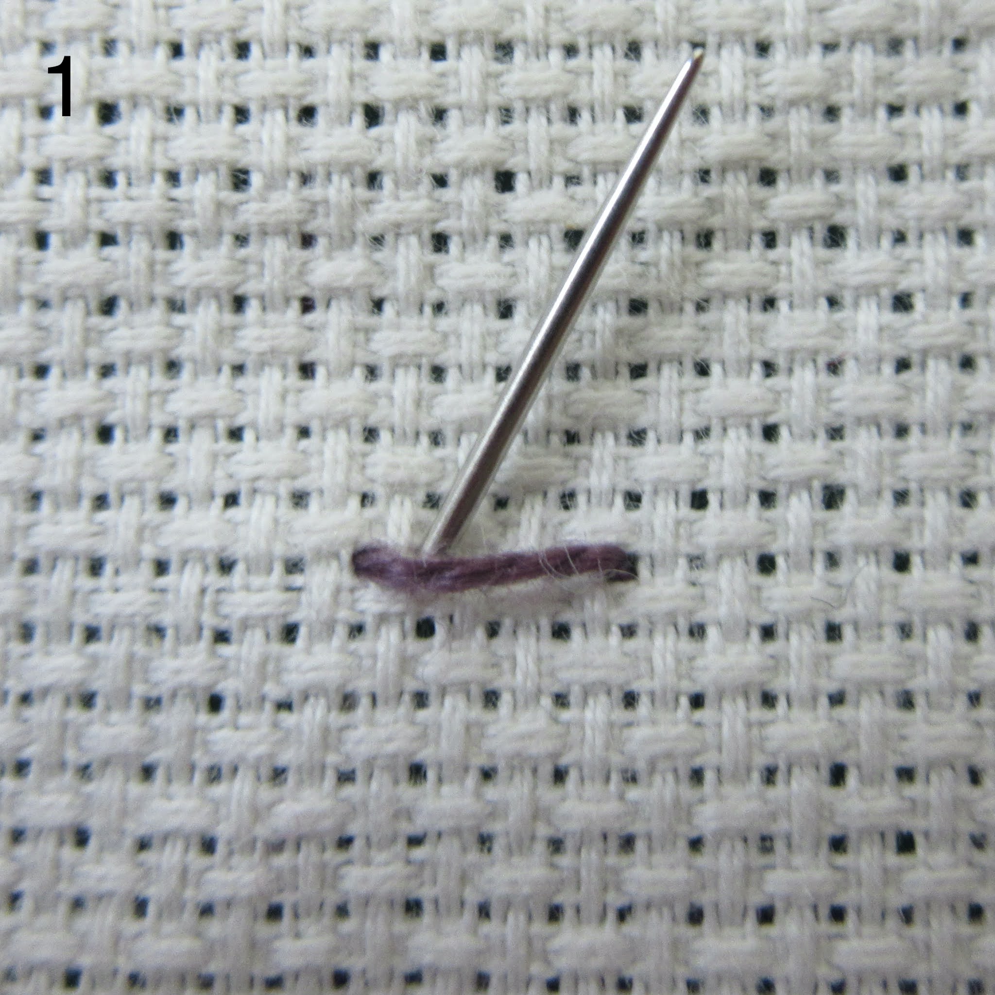 Queenie's Needlework Sunday Stitch School Lesson 158 Invented Stitch (Half Cross)