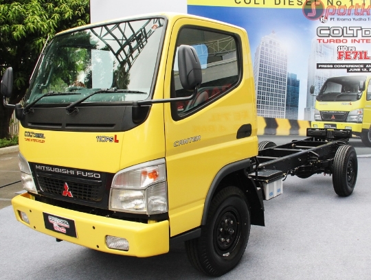 Truk Mitsubishi Terbaru-canter kuning