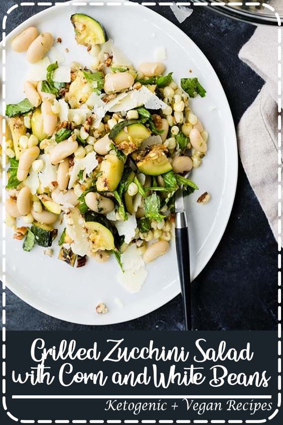Food Crystal 49 Grilled Zucchini Salad with Corn and White Beans