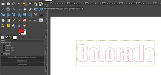 Modificar la tipografía mediante una ruta en Gimp