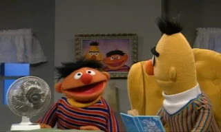 Ernie and Bert, Discovery of Air. Bert Bert gives Ernie some information about the air. Sesame Street Episode 4070, Season 35