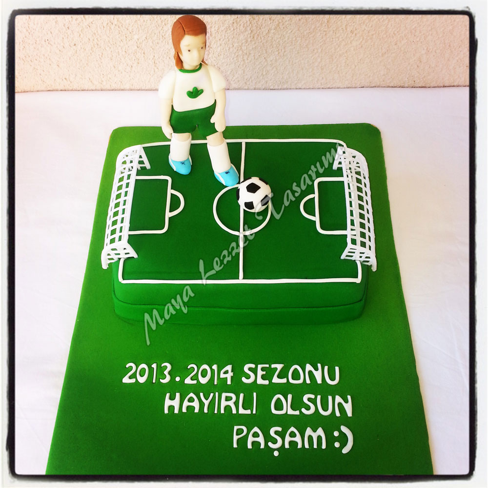 Maya Lezzet Tasarımı Futbol Temalı Pasta