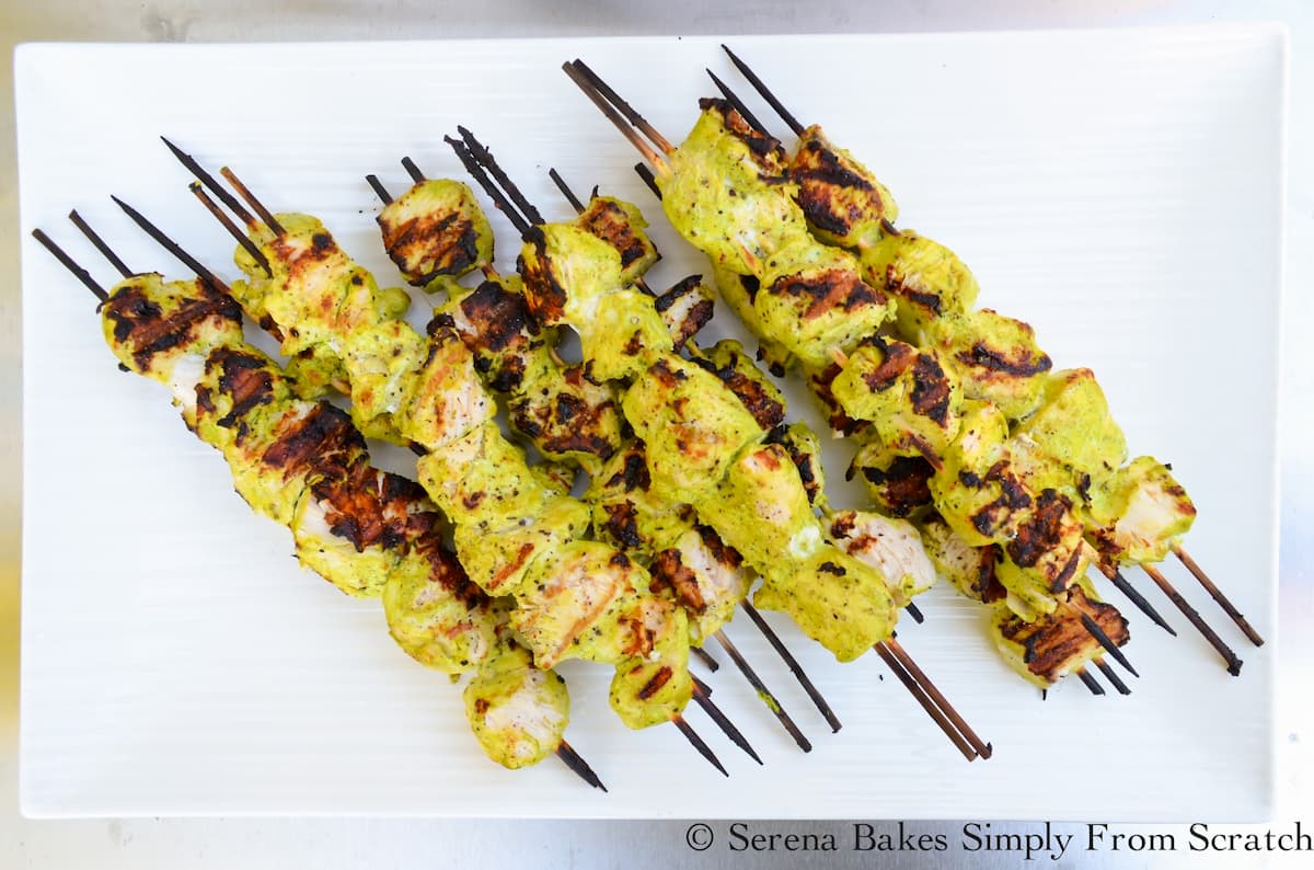 Yogurt Marinaded Chicken Skewers Serena Bakes Simply From Scratch