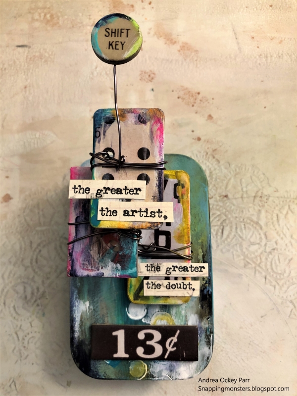 Snapping Monsters: My Other Creations: Distressed Tin Tim Holtz Junk Drawer Baseboards
