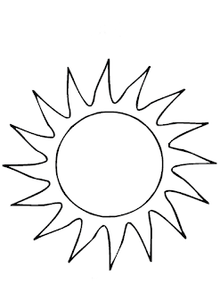 Desenho de sol para colorir