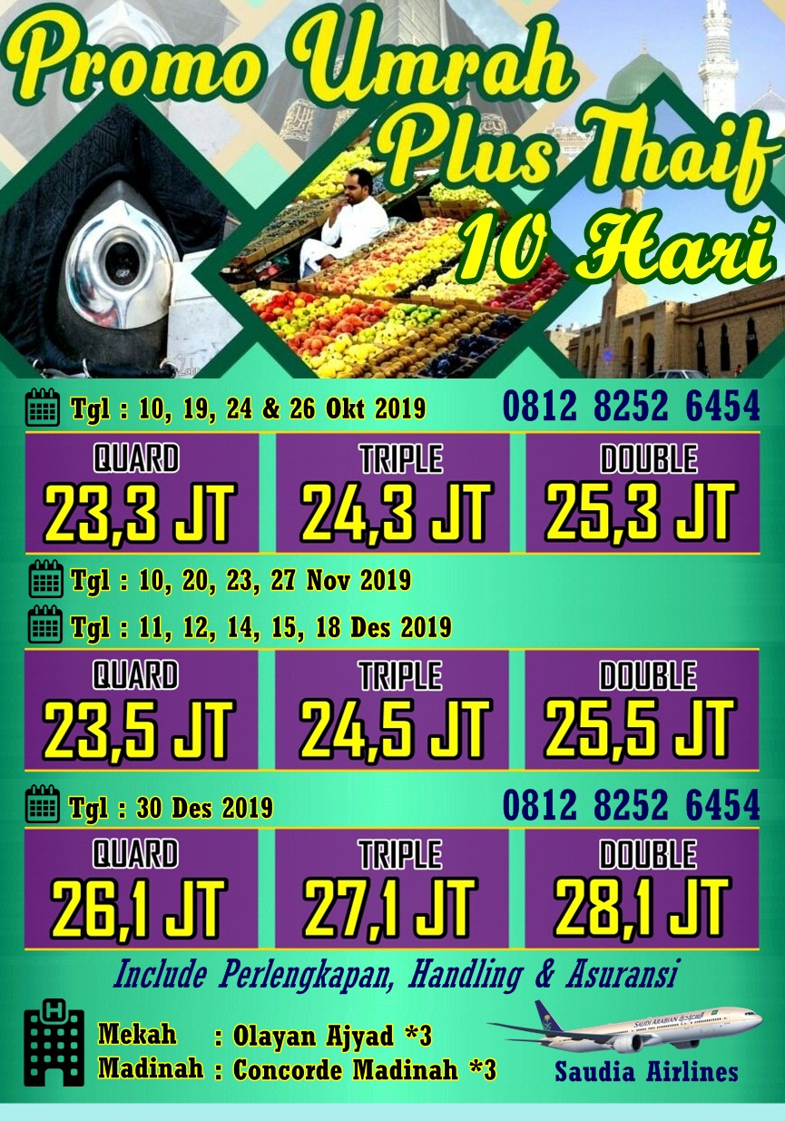 paket umroh plus thaif 10 hari