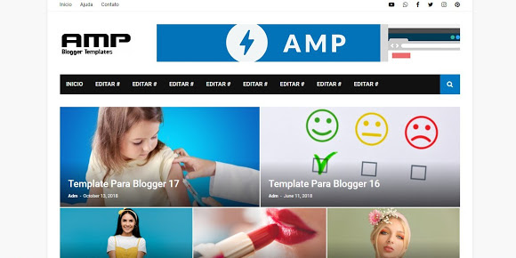 AMP - Blogger Template Free Download for Blogspot Website